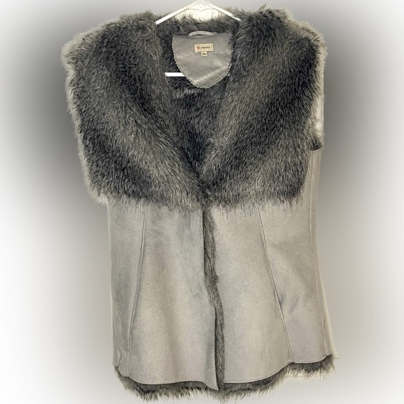 Cremeux Jackets & Blazers - Ladies Cremeux Suede and Fur Vest- Small